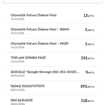 Akbank Toplam Dönem Faizi