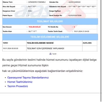 Aras Kargo ve Hepsiburada Kayıp Kargo