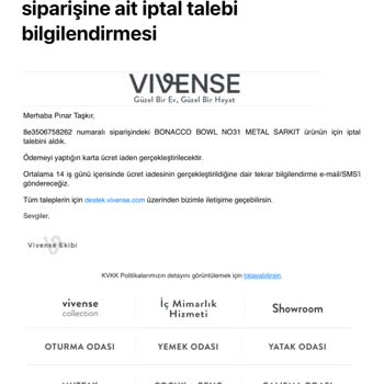 Vivense İade Ve Ürünleri Hk...