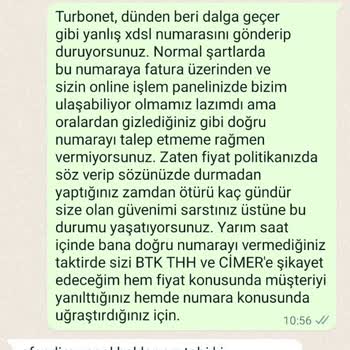 Turbonet Fahiş Fiyat Artışı Yaptı Ve Xdsl Devre Numarasını Vermiyor!