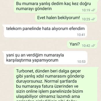 Turbonet Fahiş Fiyat Artışı Yaptı Ve Xdsl Devre Numarasını Vermiyor!
