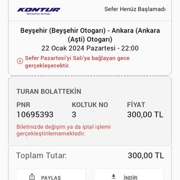 Obilet Ve Kontur Firmasından Şikayetçiyim