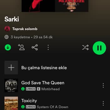 Spotify Oynatma Listemde 1. Şarkıya Listeden Rastgele Şarkı Ekliyor