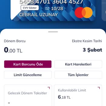 QNB Finansbank Kredi Kartı Limit Kısıtlaması Sorunu