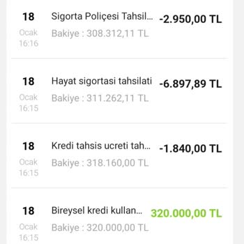 VakıfBank'tan Çekilen Kredi İçin Yapılan Kesintiler