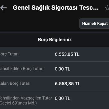 GSS Prim Borcu Ve Sağlıktan Yararlanamamak.