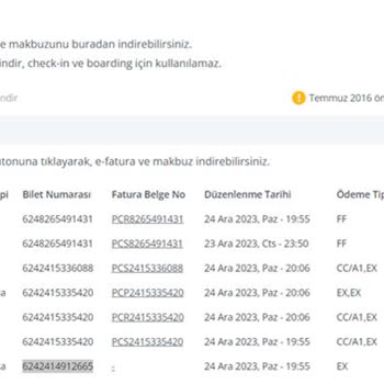 Pegasus Açığa Aldığım Biletin Faturasını Kesmiyor!