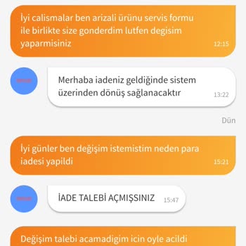 Trendyol Sandisk Değişim Talebi Kabul Edilmedi