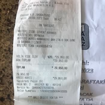 A101 Parasını Nakit Verdiğim Malın Faturasını Alamıyorum