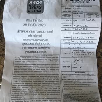 A101 Parasını Nakit Verdiğim Malın Faturasını Alamıyorum