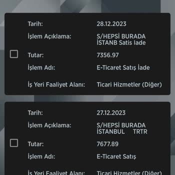 Hepsiburada Çoklu Kart İadesi Yapmadı