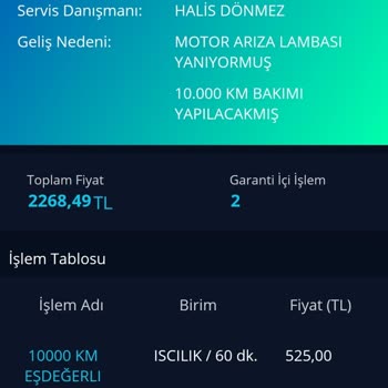 Fiat Egea 2023 Model Araç Arızası