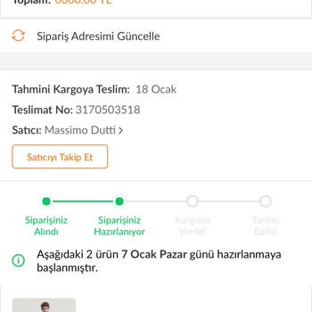 Trendyol Sipariş İptal Edememe