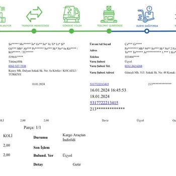 Sürat Kargo Üçyol İzmir Şubesi 5 Gün Gecikti