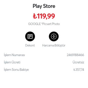 PicsArt Hesabımdan Yıllık Paket Para Çekilmiş