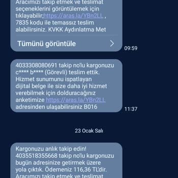 Aras Kargo Şahsi Numaramı Başkaları İle Paylaşıyor. KVK Kanunu Çözümüm