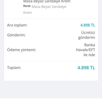 Günal Mobilya Ürünüm Gelmedi, İade Bekliyorum!