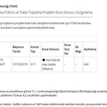 Arnavutköy TOKİ Projesi İle İlgili Bilgi Talebi