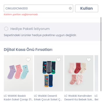 LC Waikiki Lc Uygulaması Kupon Sorunu