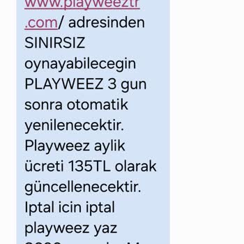 Türk Telekom Playweez 3699 Faturaya Yansıması