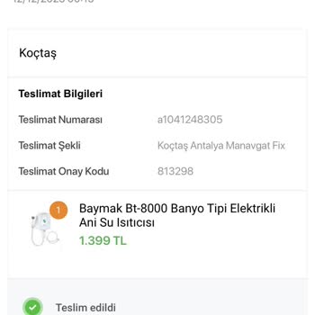 Site Koçtaş'ın, Satıcı Mağaza Da Koçtaş Ama Ayıplı Ürünü İade Almıyor