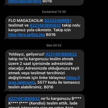 Aras Kargo Ürün Teslimatı Yapmadan Yapıldı Gösterdi