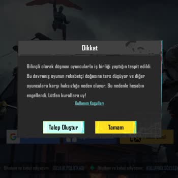 PUBG (Pubgmobile.com) Hesabım Ban Yedi