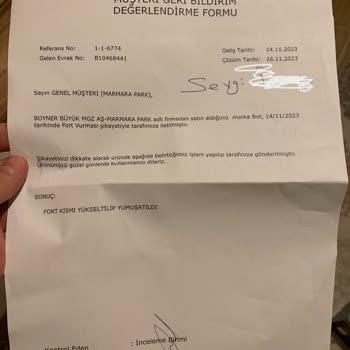 Boyner Müşteri Taleplerine Önem Vermiyor