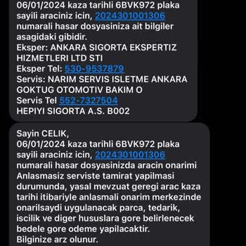 Hepiyi Sigorta Aracımın Yapılmasına Onay Vermiyor