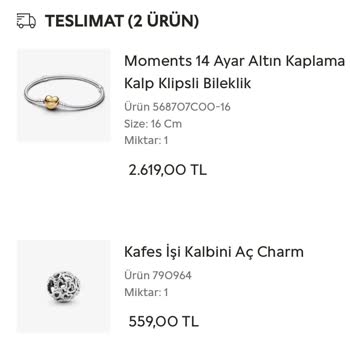 Pandora Mücevher Pandora Ürünü İade Edemiyorum!