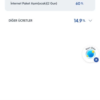 Turkcell Paket Bitince 60 TL'ye 1 GB Tanımlaması