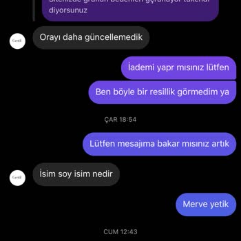Gentilbutik Değişim Ürününü Alıp İlgilenmiyorlar