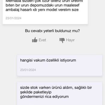 N11 Ambalaj Hasarına Rağmen İptal Edilen Ürün