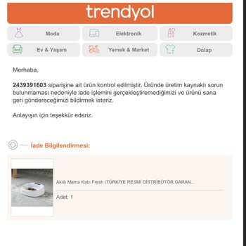 Trendyol Mi Store İftira Hakaret Kabul Edilmeyen İade