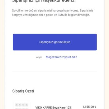 Efarad Elektrik İstanbul Sipariş Göndermedi