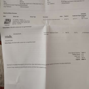 Vivense Ücreti Ödenen Ürünü Teslim Etmiyor