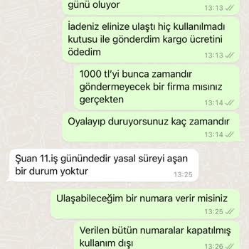 Selin Shoes Paramı İade Etmiyor