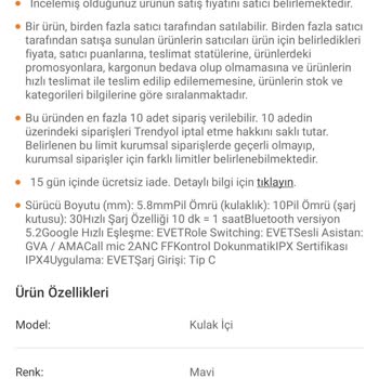 **Acil Çözüm Talebi: JBL 230 Nc Tws Bluetooth Kulaklık