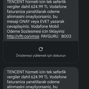 Tencent Games Türkiye Mobil Ödemem Kapalıyken Faturama Yansıyan İşlemler