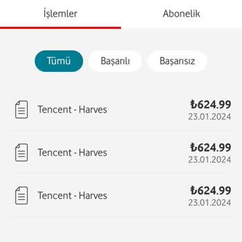 Tencent Games Türkiye Mobil Ödemem Kapalıyken Faturama Yansıyan İşlemler