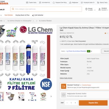 Koçtaş Taklit Su Arıtma Filtresi