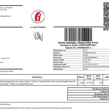 Koçtaş Taklit Su Arıtma Filtresi