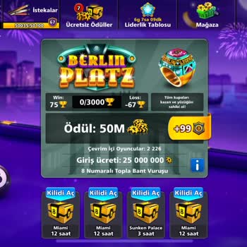 8 Ball Pool Bütün Kazançlarım Gitti