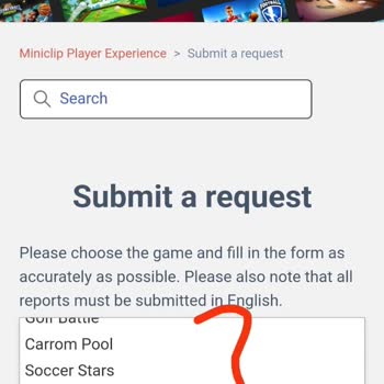 Customer Support Button Missing at Miniclip Mini Basketball Game