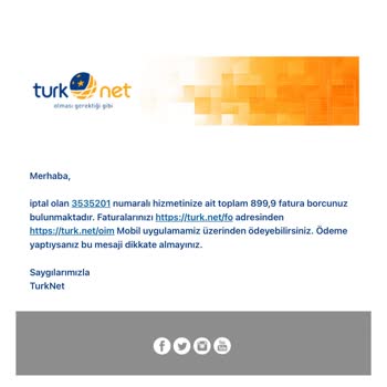TurkNet Yanlış Açtığı Aboneliğe Faturalandırma Yapıyor İptal Etmiyor