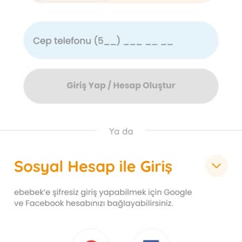 Ebebek Uygulamasına Giriş Yapamıyorum