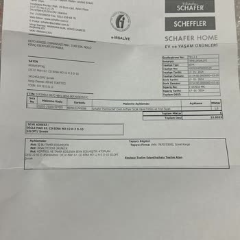 Schafer Yanlış Model Airfryer Gönderimi Ve Kırık Ürün