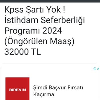 Memuratamalari.com KPSS Şartı Yok! İstihdam Seferberliği Programı 2024