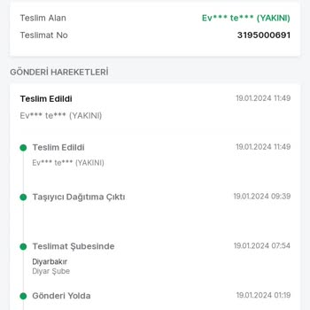 Çorapmanya Sipariş Edilen Ürün Farklı Adrese Ve Kişiye Teslim Edilmiş