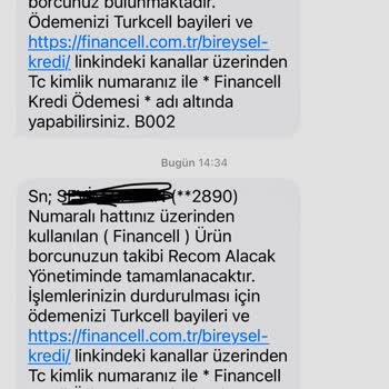 Turkcell Faturaları Hakkında Yanlış Numaraya Mesaj Geliyor